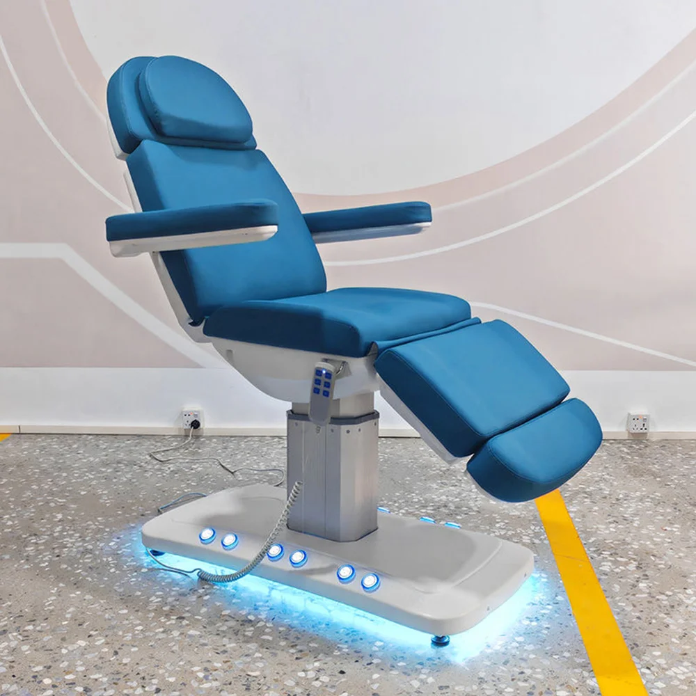 Multi Functional Adjustable Backrest Leg-rest Tattoo Parlors Spa  Foot Control Massage Bed Electric