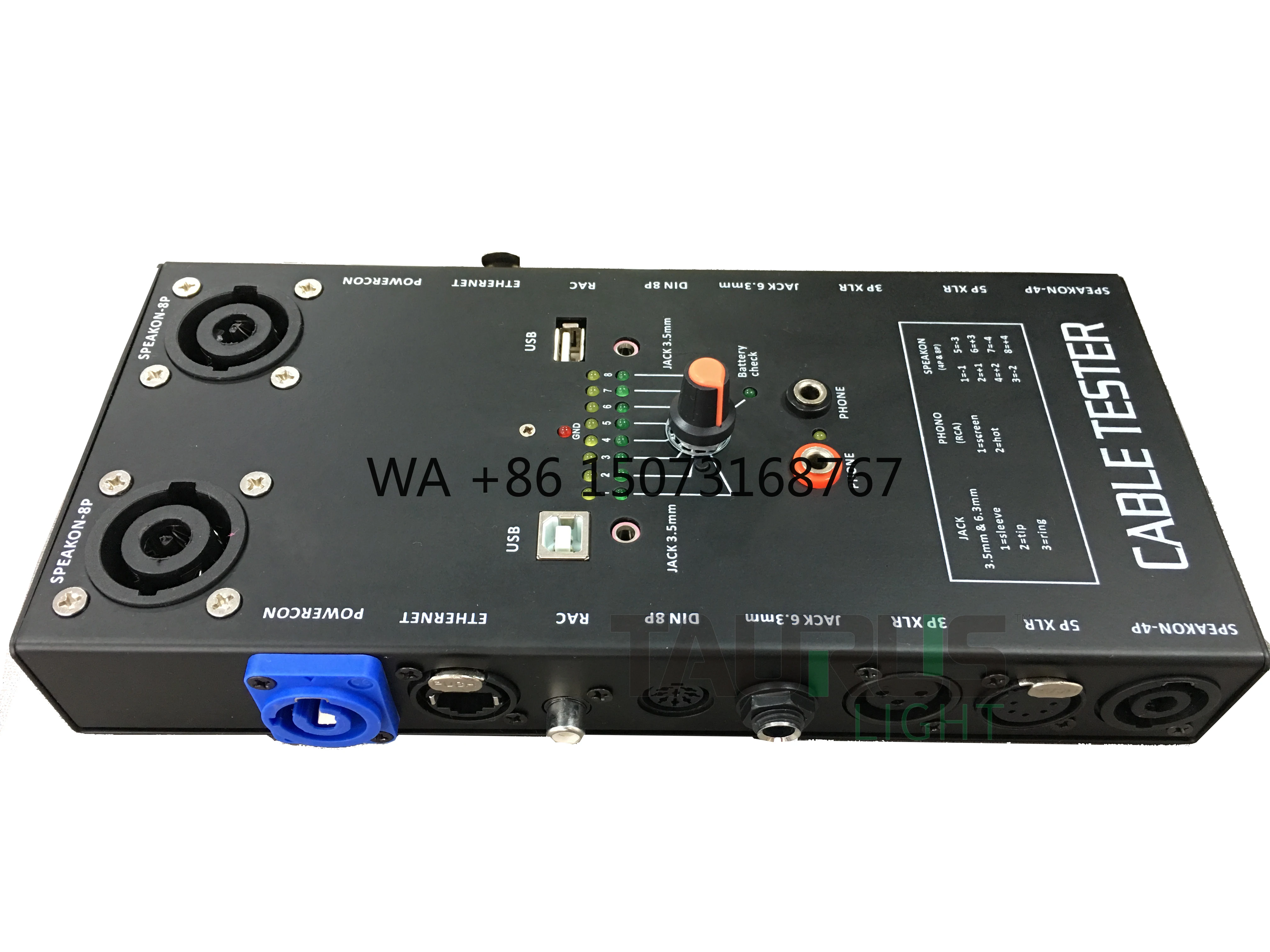 

Accuracy Professional Multi-function Audio Network Cable Tester CT for Jack and Powercon Cables