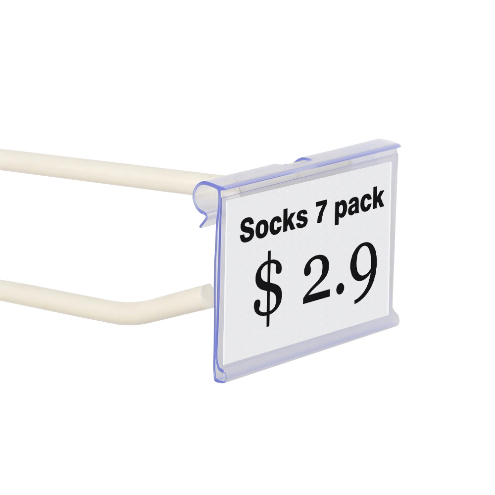 30pcs Hot Sale Supermarket Clear Pvc Price Tag Sign Label Display Holder Price Advertising Promotion Name Card For Store Shelf