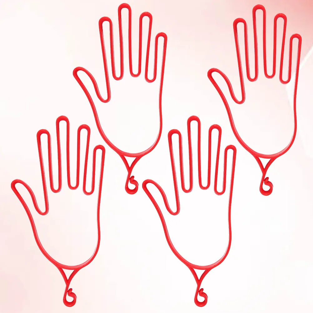 

4Pcs Golf Glove Hanger Hand Shape Plastic Glove Keeper Prevent Rough Bumps Maintain Shape Drying Frame Retaining Bracket