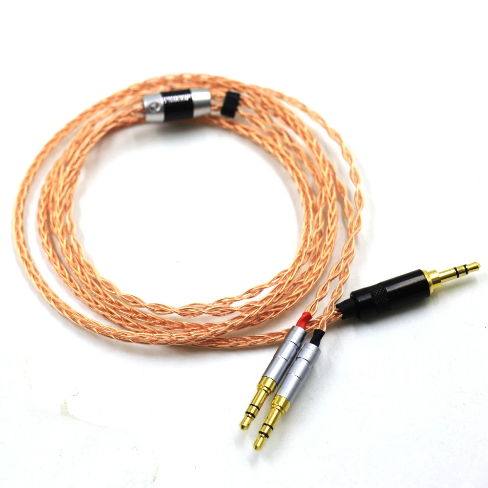 8 Cores 7N OCC Single Crystal Copper Headphone Upgrade Cable for Meze 99 Classics/t1 t5p/D600 D7100