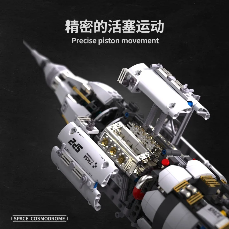 متوفر T4014 MOC قاعدة الفضاء التقنية اللبنات نموذج صاروخ الطوب تجميع لتقوم بها بنفسك لعب للبنين هدية الكريسماس مجموعة #3