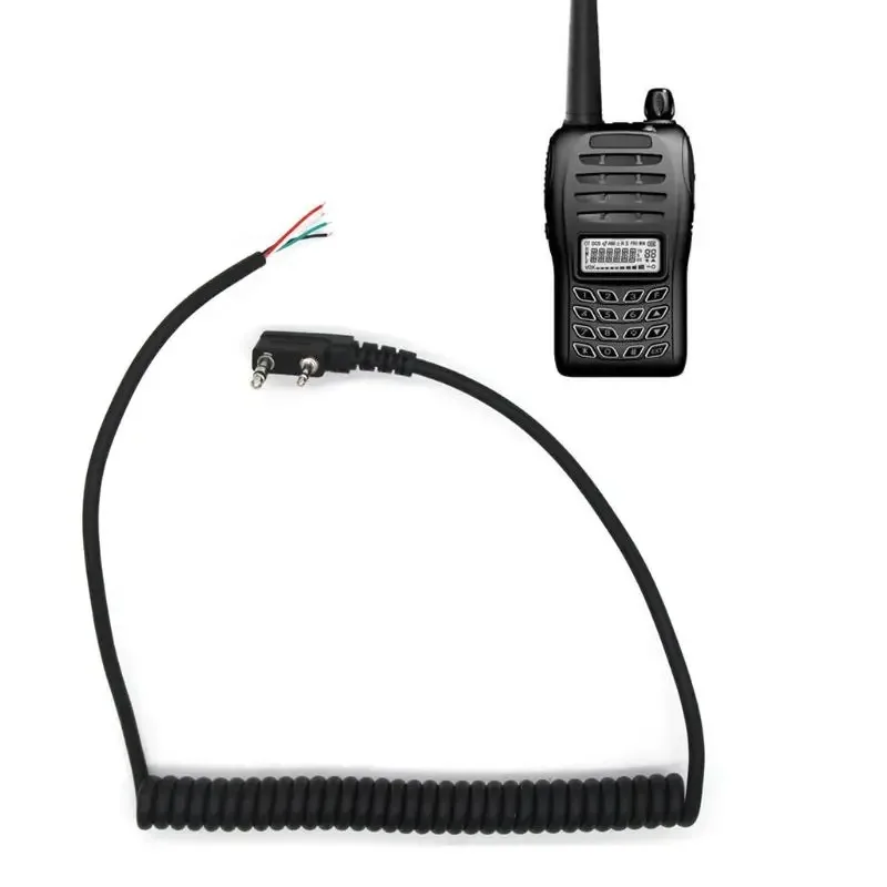 K Heat Speaker Mic Walkie Talkie Speaker Cable for baofeng UV5R for kenwood TK-240 B95D