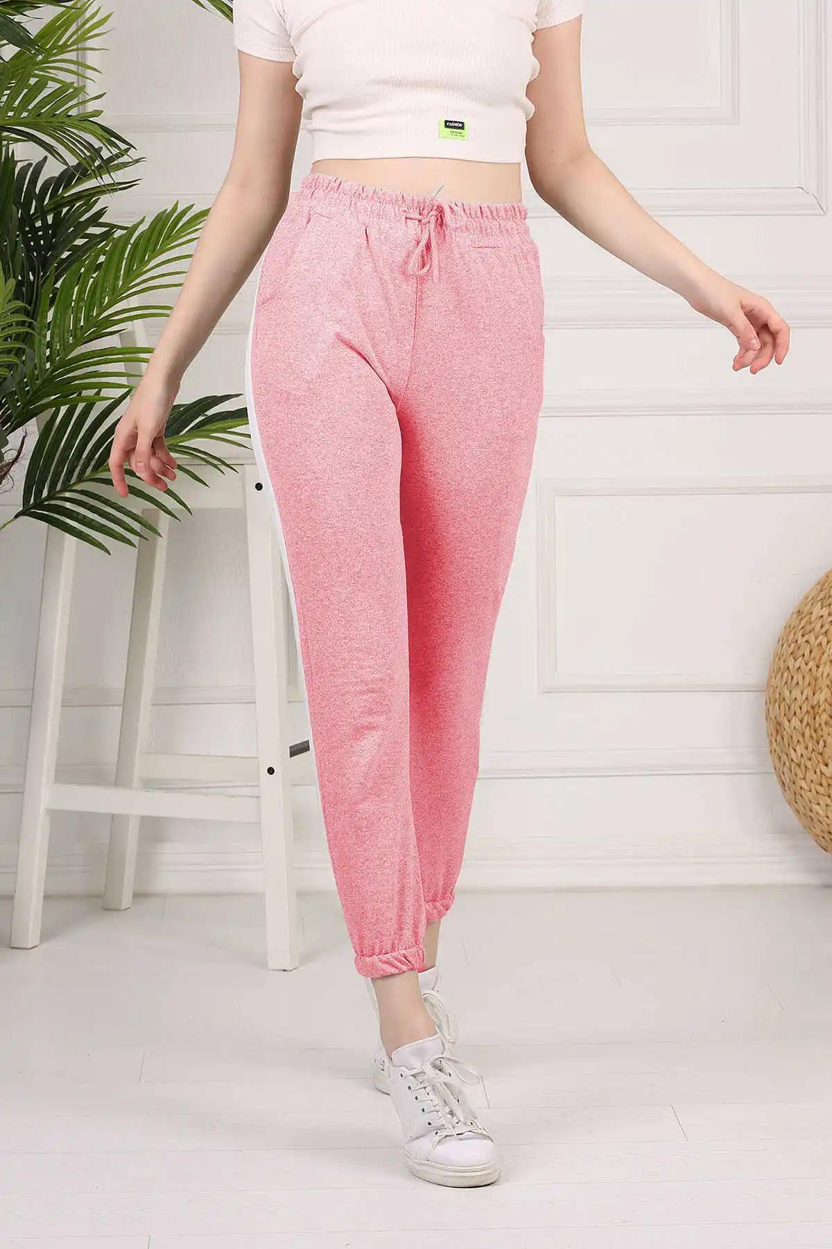 Thick Stripe Sweatpants E-Pink