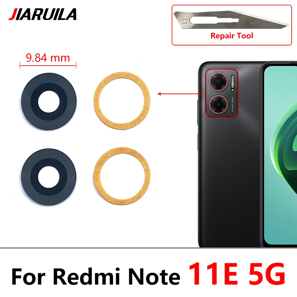 Rückfahr kamera Glas linse für Xiaomi Redmi Note 11 Pro plus 5g 11t 5g 11s 11e Kamera glas mit Kleber kleber Reparatur werkzeuge – Detail 6