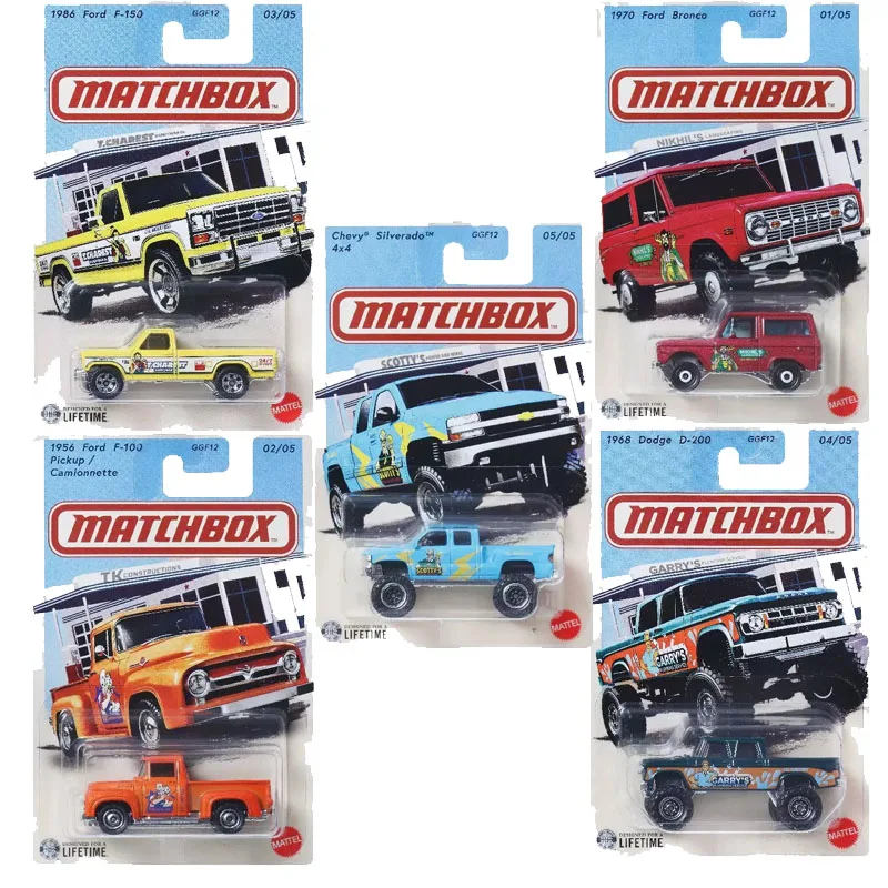 26P Matchbox Premium Car1/64, Colección de Modelos de Vehículos de Metal Fundido a Presión, Chevy Silverado, Ford Bronco, Dodge, Juguete de Colección, Regalo de Cumpleaños