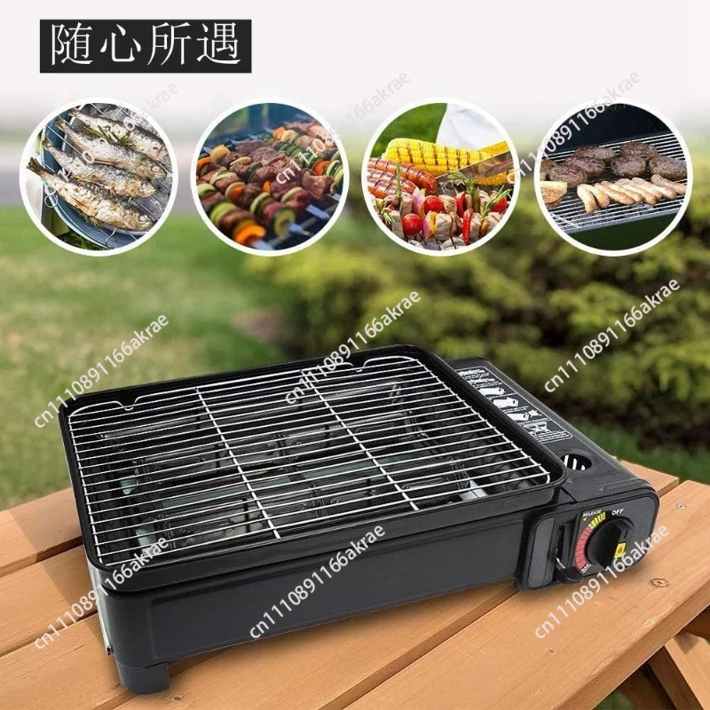 Cassette oven Sausage grill Grill Multifunctional camping grill Household outdoor barbecue pan