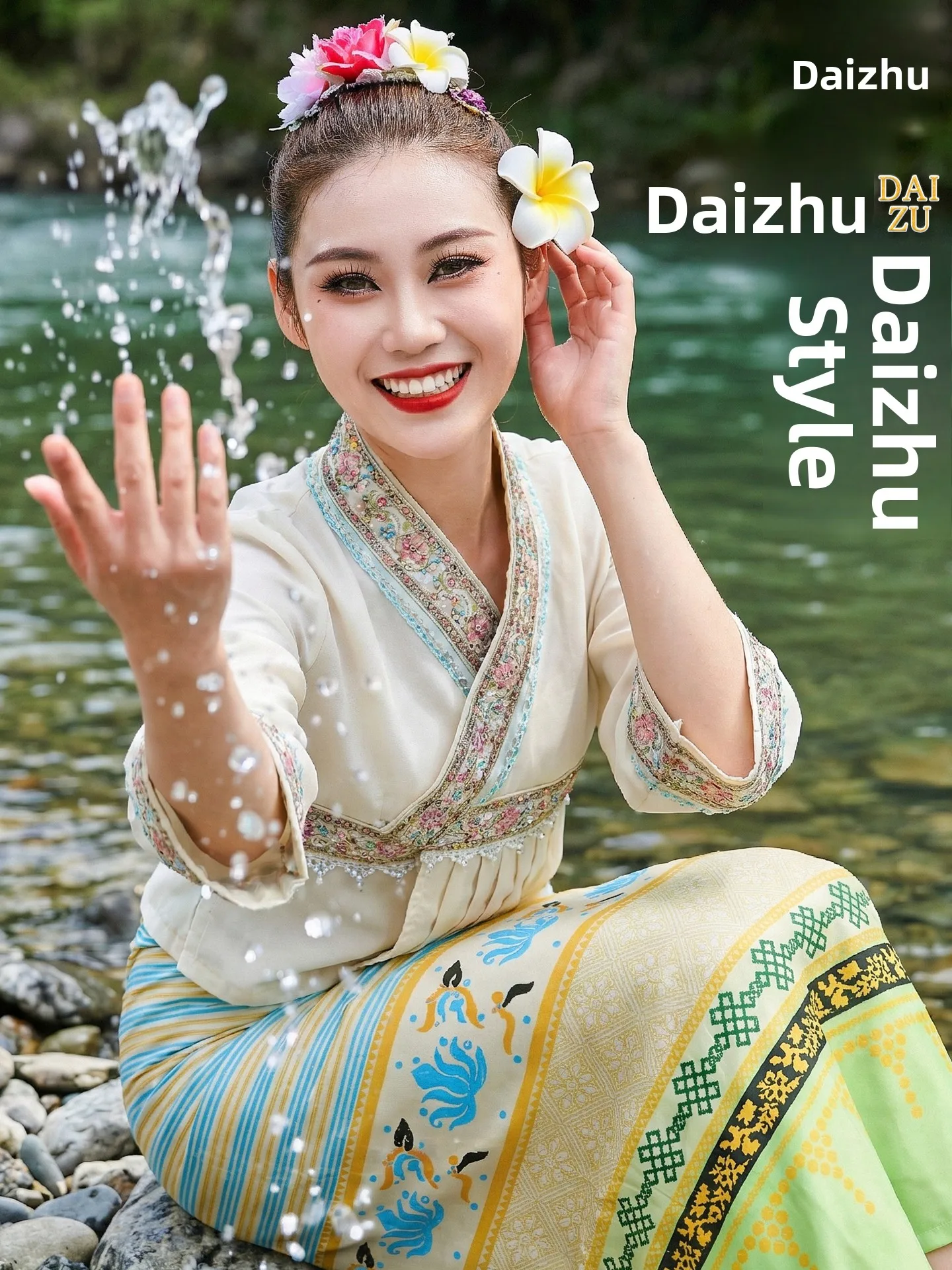 

New Tai Ethnic Women's Adult Yunnan Xiuangbanna Exotic Ethnic Skirt Dance Performance Clothing Polyester Fabric Online Excl...