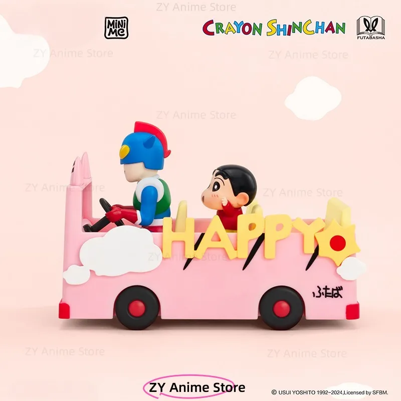 Crayon Shin-chan Living OwSeries Mystery Blind Box Scene, Jouets faits à la main, Décoration de bureau, Boîte surprise, Cadeau de vacances