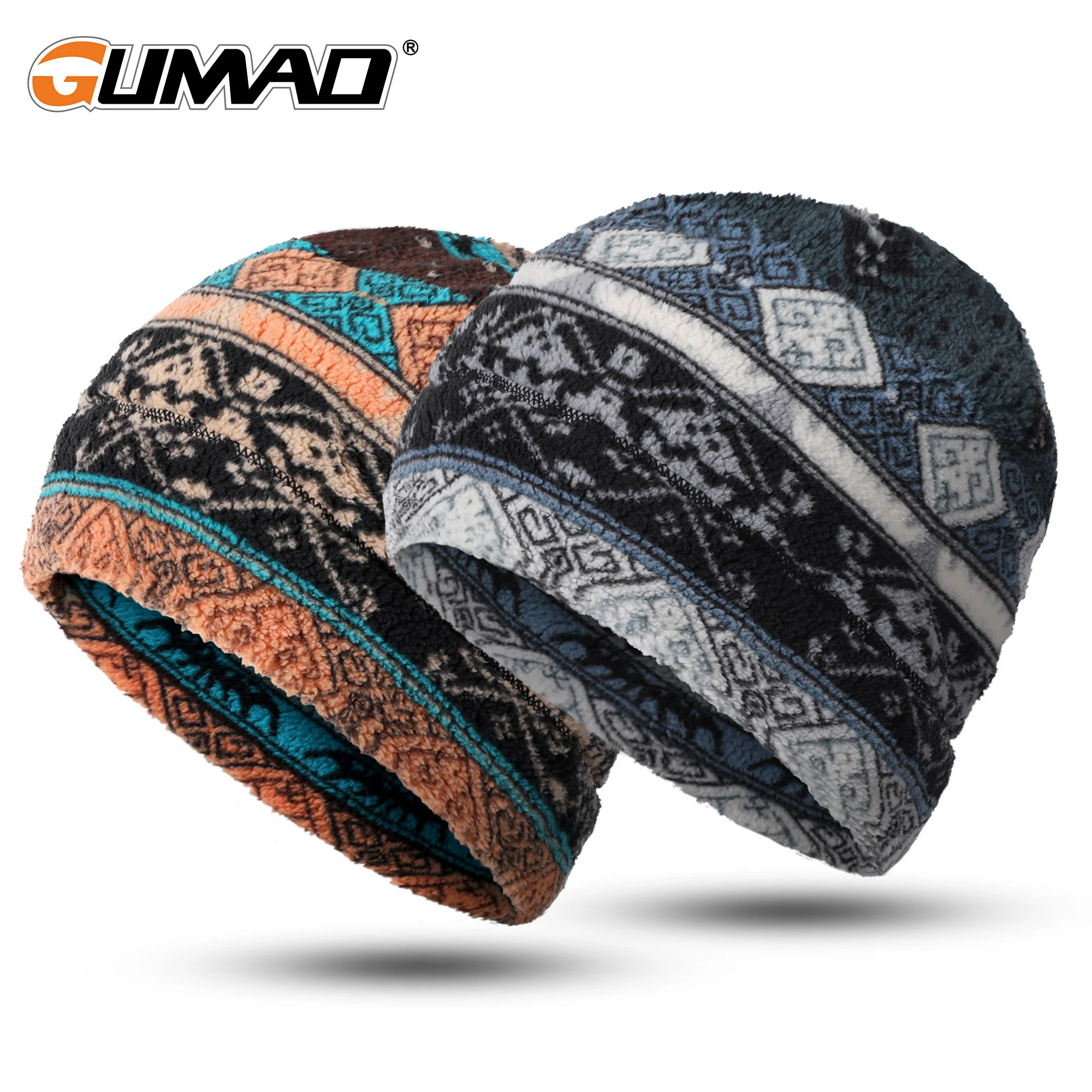 Czapki do biegania w zimne dni Zimowe termiczne pluszowe czapki Wiatroszczelna narciarska miękka czapka z czaszką Sport Kolarstwo Piesze wycieczki Kemping Slouchy Hats