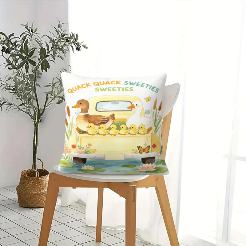 Vintage Floral Digital Print Throw Pillow45×45cm Cushion Accent Pillow Includes Pillow Core Cottage Sofa Decor
