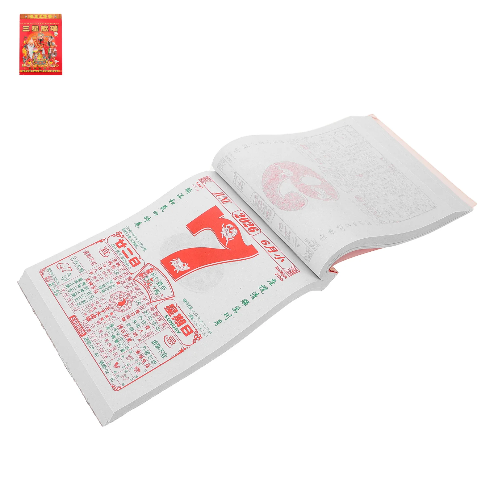

2026 Chinese New Year Calendar Tearable Horse Year Wall Planner with Detailed Lunar Info 2026 Traditional Chinese Calendar