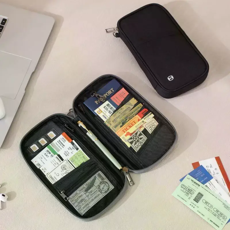 1 Piece RFID Blocking Passport Wallet Travel Essentials Wallet Travel Document Organizer Credit Cards Case Passport Holder Bag