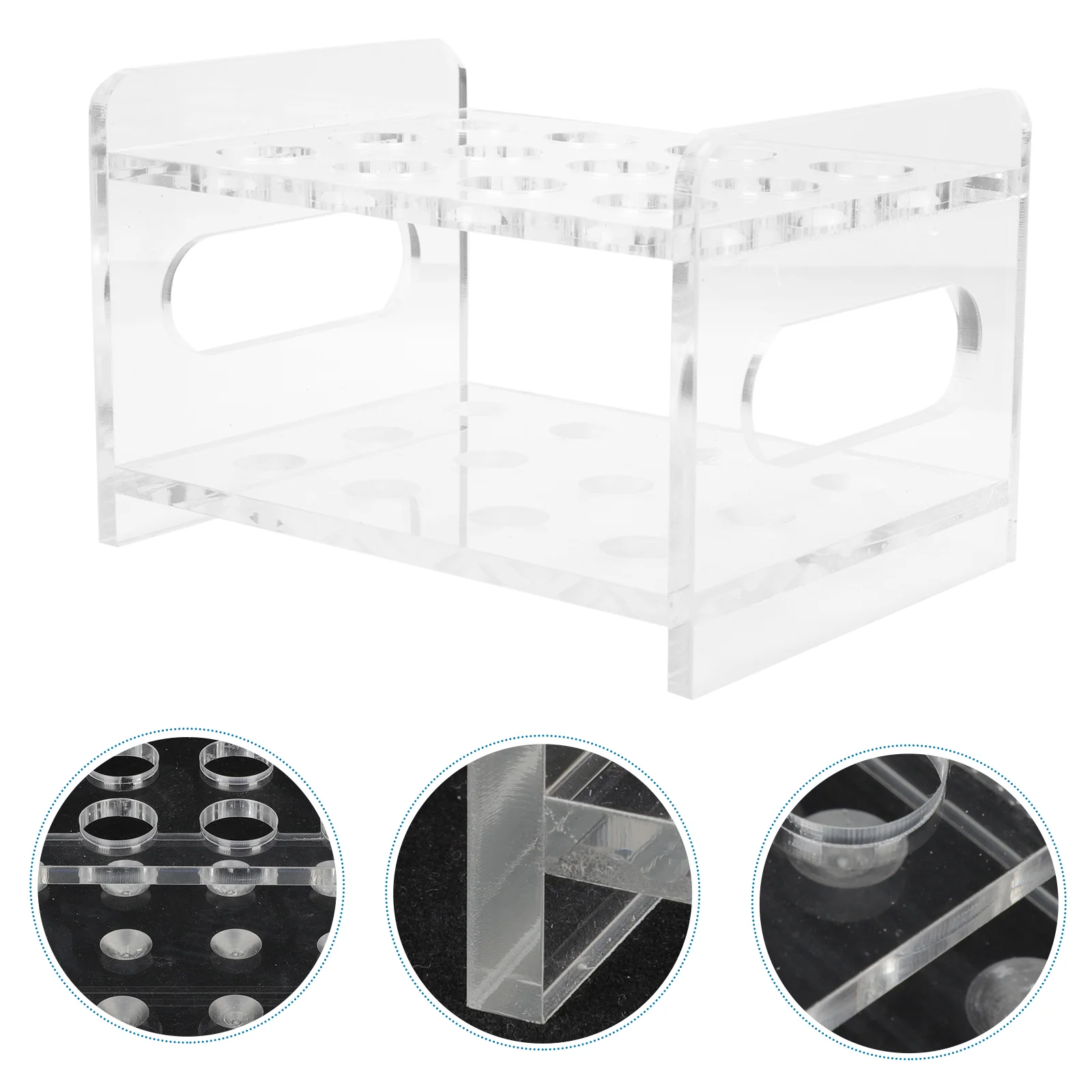 Test Tube Rack Empty Stand Storage Racks Laboratory Tool 12-hole Holder Acrylic Centrifuge