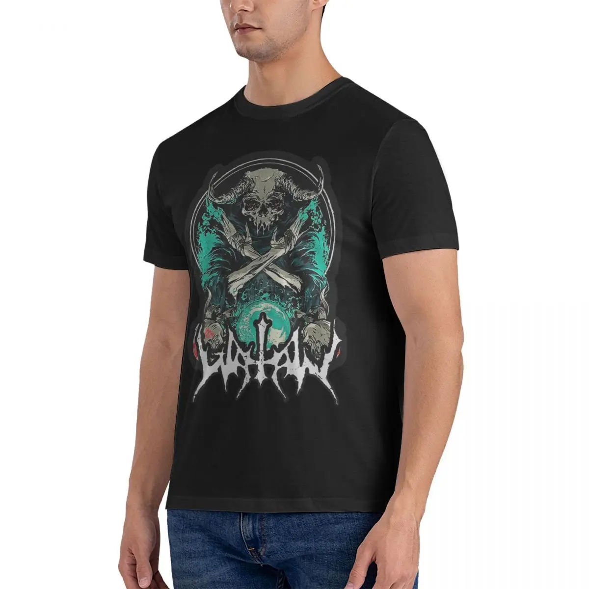 Sweden Heavy Metal Men's T Shirt Watain Funny Tee Shirt Short Sleeve Crewneck T-Shirt 100% Cotton Summer Tops