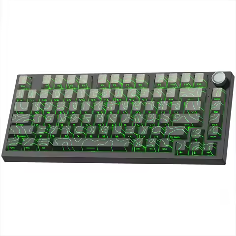 womier WK75 75% Polar Day 3-Modes Hot Swap Wireless Mechanical Keyboard Custom Gasket RGB Backlit Gaming Keyboard for Win Mac