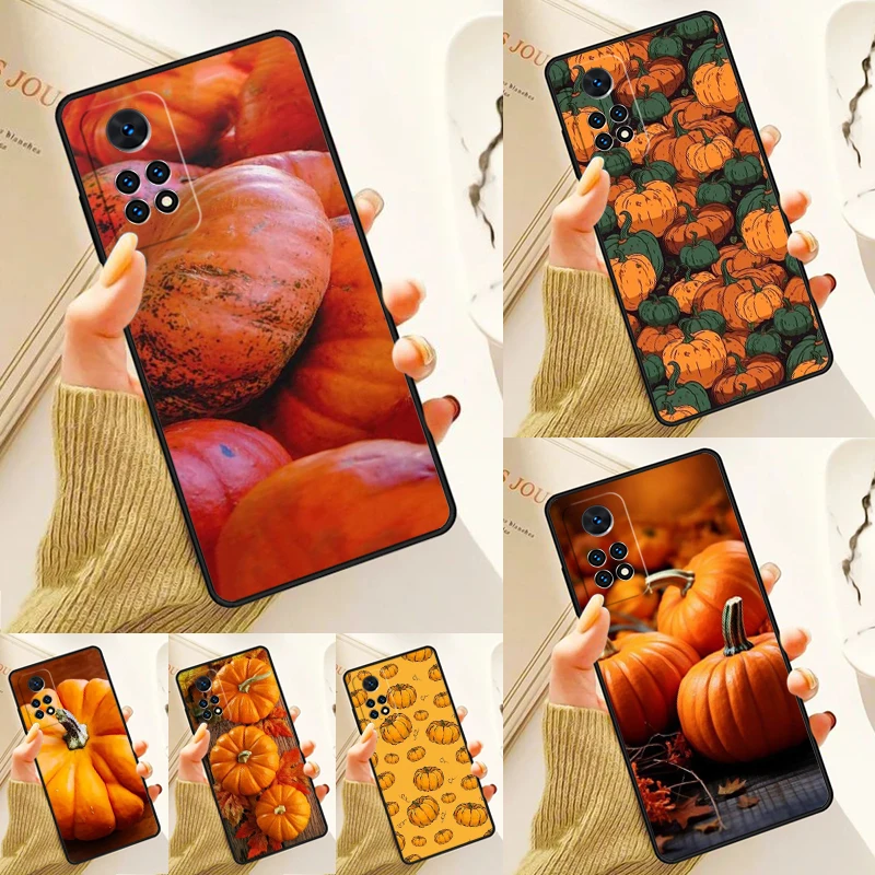 Orange Pumpkin Vegetable Case For Samsung Galaxy S24 Plus S23 S20 S21FE Lite S22 Ultra Note 20 S8 S9 S10 Phone Coque