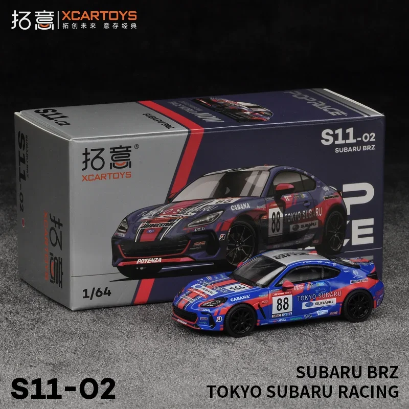 

XCARTOYS POPRACE 1/64 Diecast alloy car model Subaru BRZ-TOKYO Children's collection of decorative toys, gifts for children.