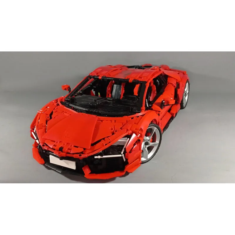 MOC- 205467   Rode Nieuwe Supercar Racewagen 1:8 Bouwsteen Model 4109 Onderdelen Onderwijs Jongen Kinderen Verjaardag Bouwstenen Speelgoed Gift