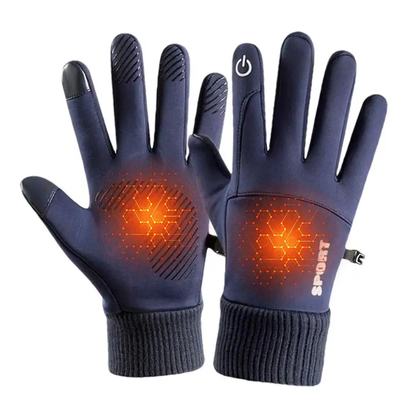 

USB Heated Gloves USB Hand Warmer Gloves Touchscreen Heated Mittens Heated Winter Gloves Warmers for Outdoor Sports Cycling