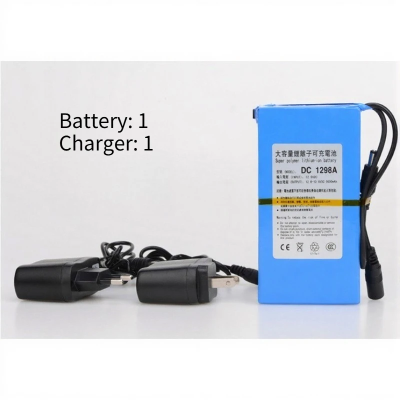 DC1298A 12V 9800mAh Multi-purpose Rechargeable Spare Lithium Battery For CCTV Camera Wireless Transmitter Battery