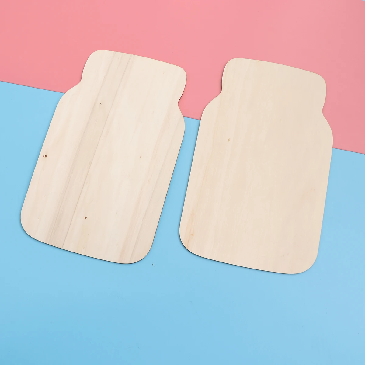 

6Pcs Wooden Craft Slices Bottle Shaped DIY Decorations Lightweight Durable Home Hanging Ornaments for Holidays