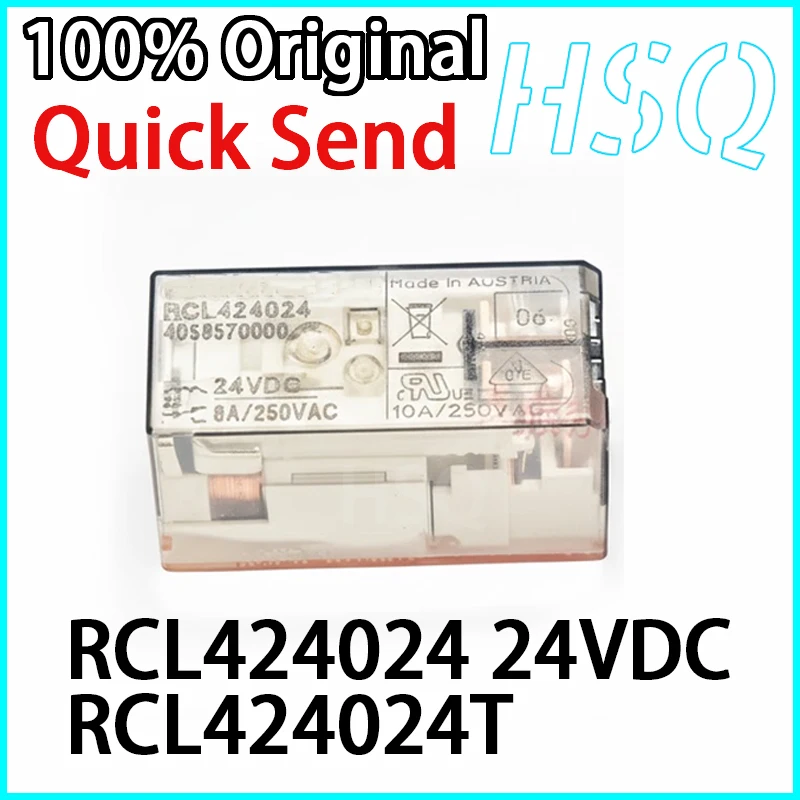 1PCS RCL424024 RCL424024T 8-pin 8A Relay 24VDC