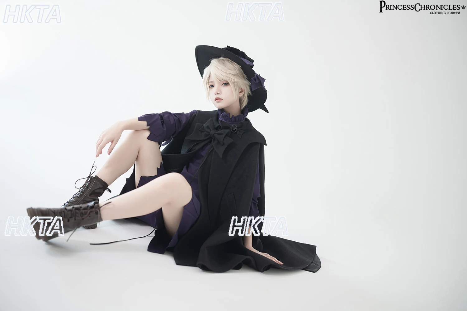 

Винтажный средневековый твидовый плащ с бантом в стиле Лолиты, женский субкультурный гот Y2K, осенний новый Хэллоуин, косплей, свободные черные накидки, пальто