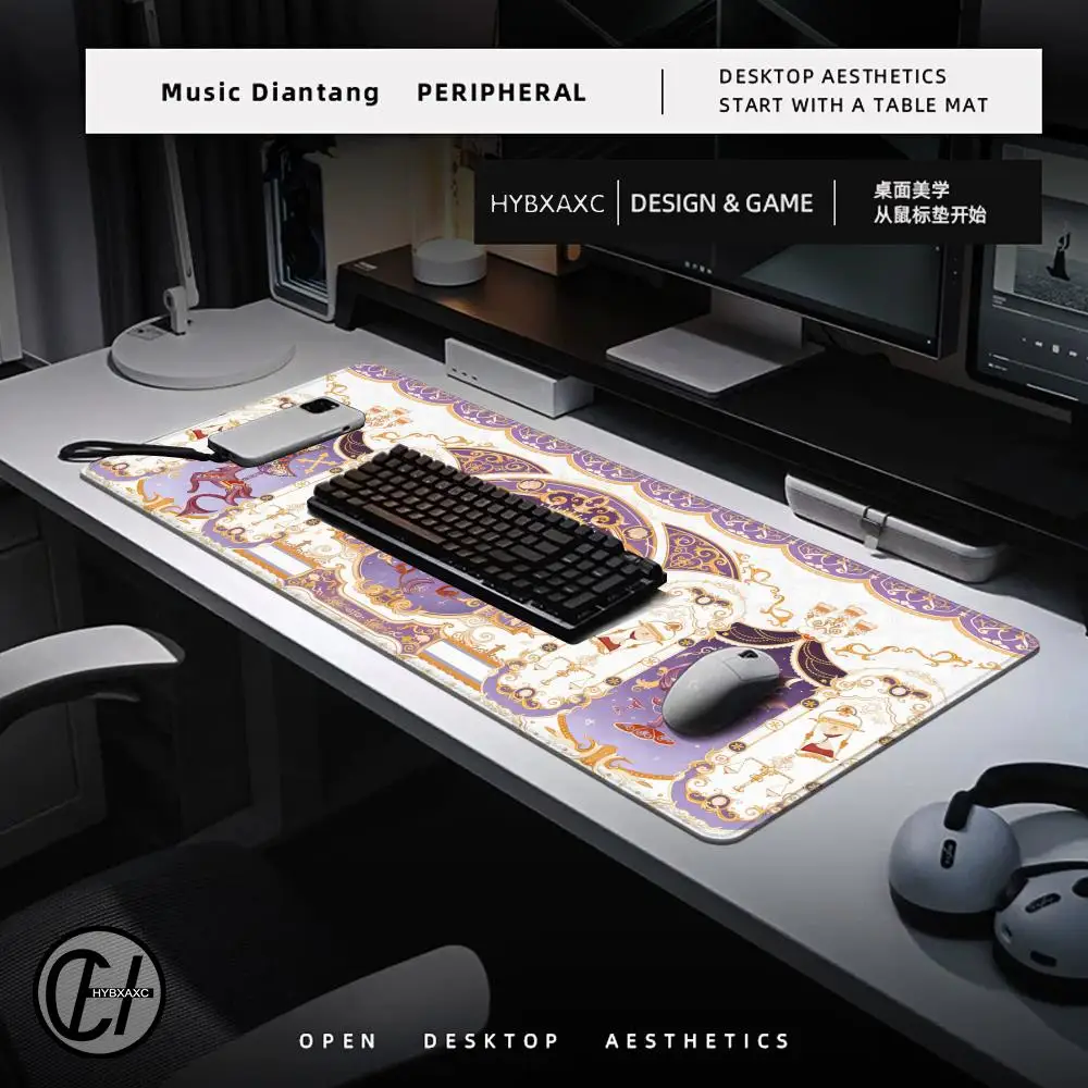XXL Desk mat Gaming Angel Demon Tarot Rubber Mouse pad Cartoon HYBXAXC Non-slip 80x40cm MousePad PC Accessories Protective pad