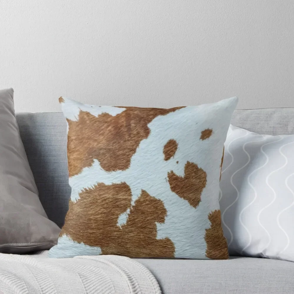 

Cow Hide Brown & White Throw Pillow Cushion Cover Rectangular Cushion Cover Christmas Covers For Cushions Custom Cushion pillow