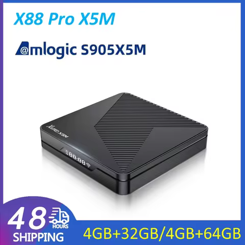 Android 14 TV BOX X88 PRO X5M Amlogic S905X5M Quad Core 4K 1000M Ethernet BT 5.0 Voice Remote Media Player Set Top Box