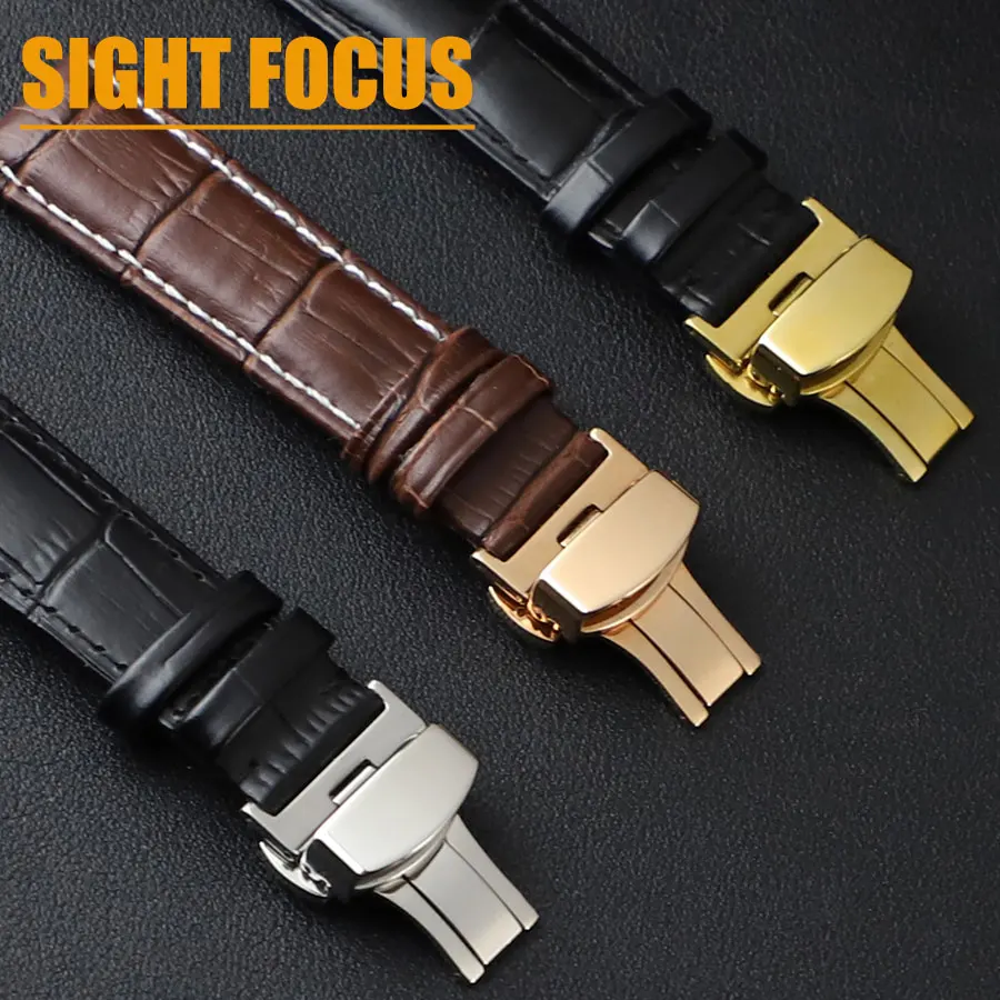 Butterfly Deployment Buckle Automatic Double Click Stainless Steel Watch Clasp Watch Band 16mm18mm 20mm 22mm watchband Clasp