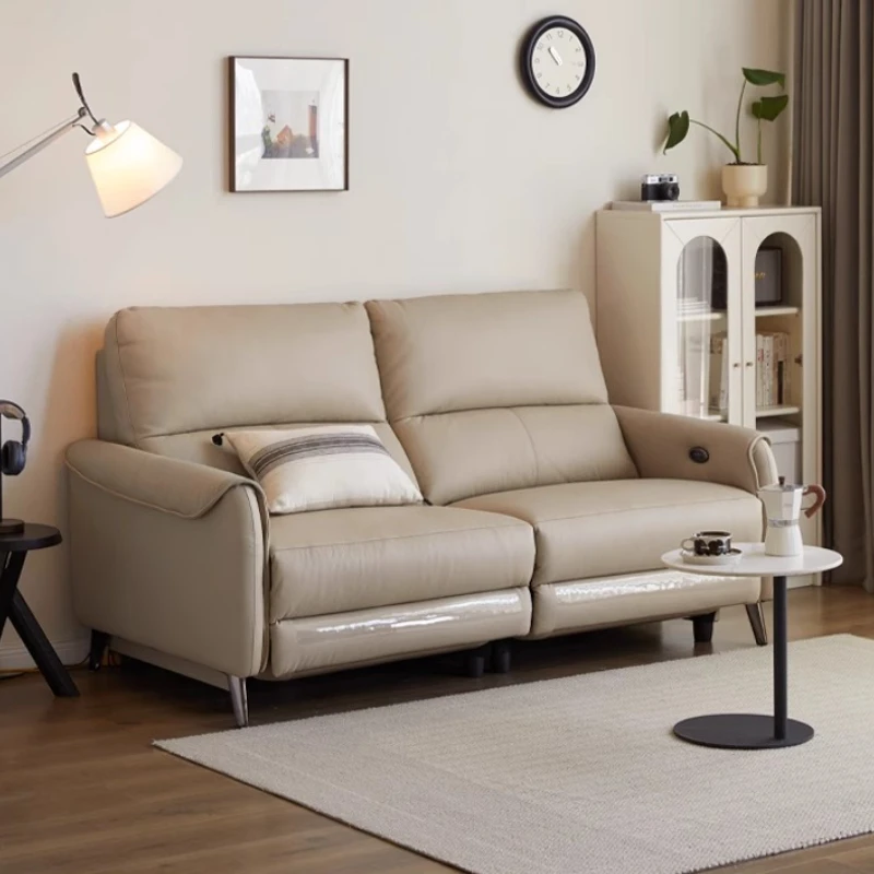 

Leather Modern Recliner Sofa Luxury Sleep Designer Multi-functional Sofa Retractable Electric Divani Per Soggiorno Furniture