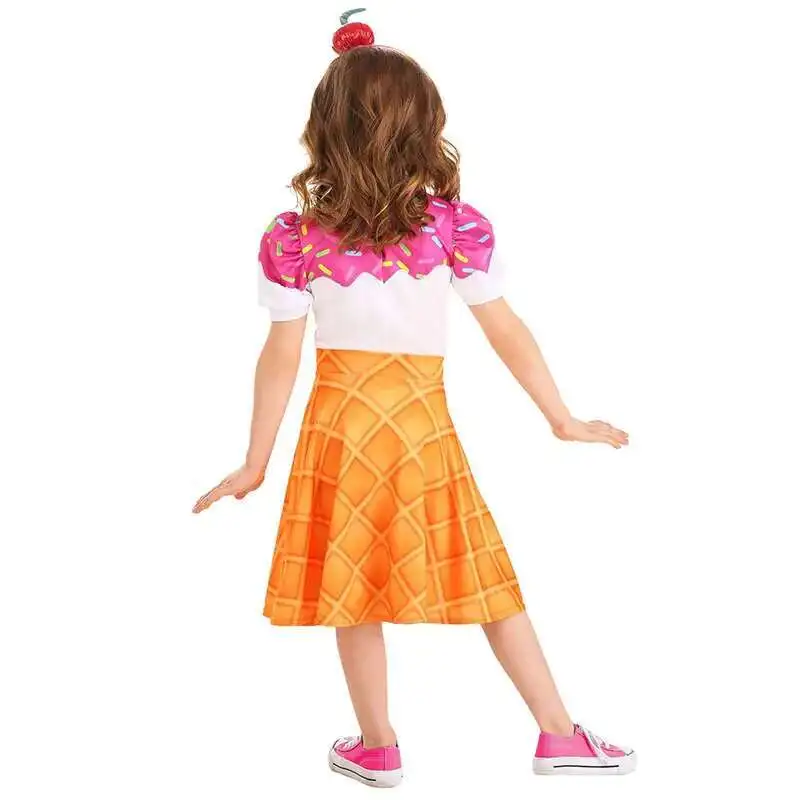 زي لعب تنورة الحلويات المقرمشة لعيد الهالوين للأطفال البنات