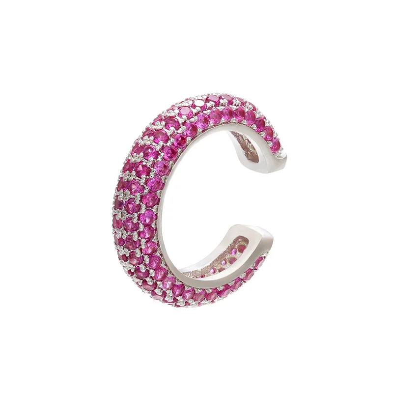 Women's Heart & Star Clip-On Earring Cuff with CZ