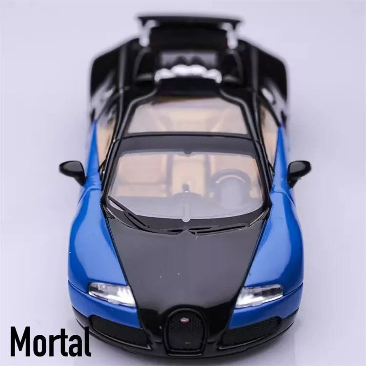 Mortal 1/64 VEYRON BLUE + ENGINE Model Diecast Metal Car Collection Limited Edition Hobby Toys