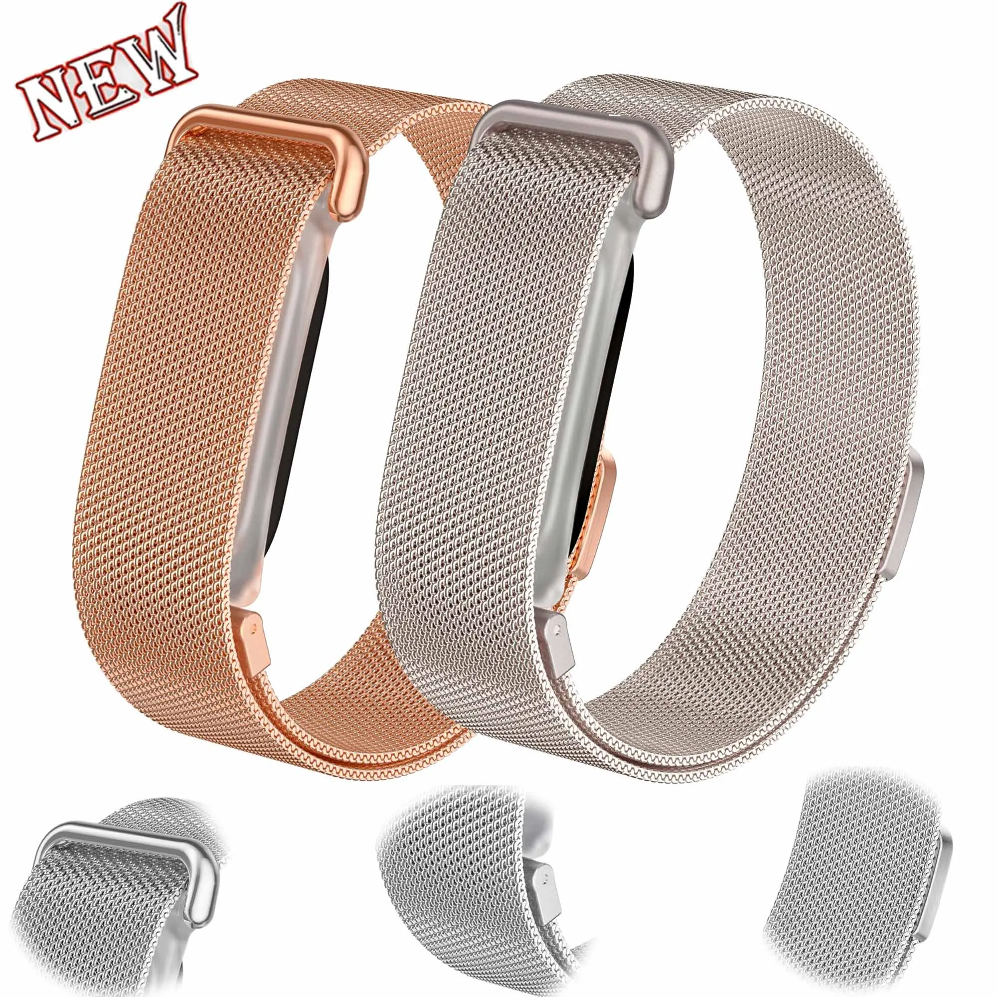 TPU-Hülle + Milanaise-Schlaufenarmband für Google Fitbit Air Magnetisches Ersatz-Armband Google Fitbit Air Verstellbares Zubehör
