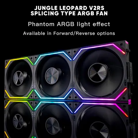 Jungle Leopard Interstellar V2RS 120mm ARGB Modular Wireless Splicing Infinite Mirror Ventilador Fans