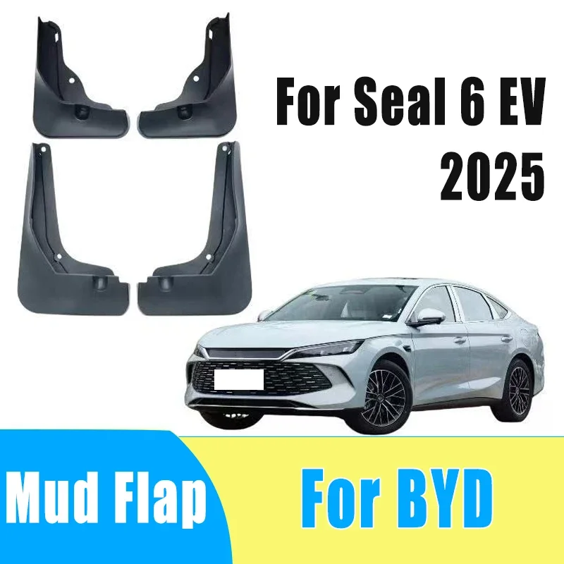 

4pcs Automobiles Tire Mudguard Waterproof Prevent Mud Splashing Car Mud Flap Fender Trim Accessories For BYD Seal 6 EV 2025