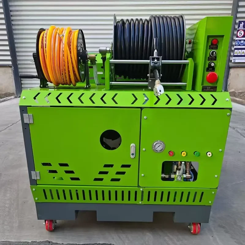 High Quality New Sewer Cleaning Machine 500L Water Tank 37HP 80L/min Diesel Petrol Drain Cleaning Machine Sewer Dredger