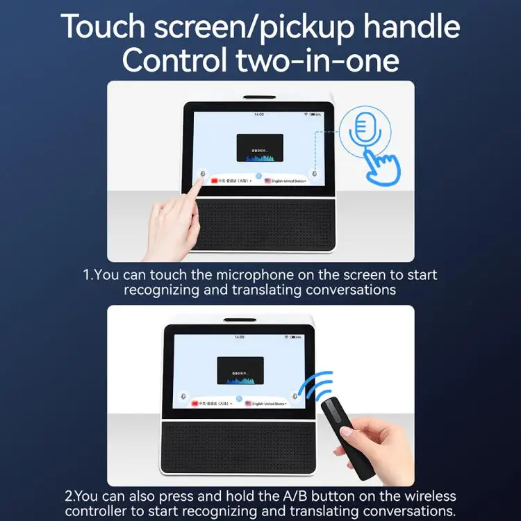 X7 7-inch HD Touch Dual-screen 2.4 / 5.0G Business Intelligent Voice Translator