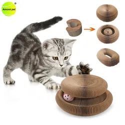 Cat Scratch Board Toy with Bell Magic Organ Grinding Claw Cat Climbing Frame durevole pieghevole artiglio Post Cat Scratch Toys