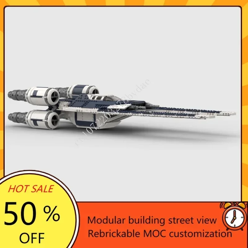1796PCS UT-60D U Wing Minifig Scale Model Space War Military MOC Battle Ship DIY Custom Puzzle Educational Toy Gift for