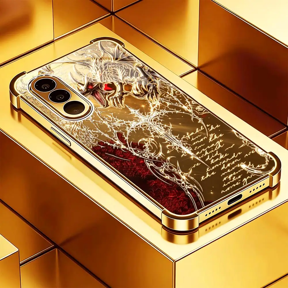 Seal Evil Dragon Cross s26 ultra s25 ultra glass phone case for Samsung Galaxy S26 S25 S24 S23 S22 FE,Ultra,Plus Dropresistant