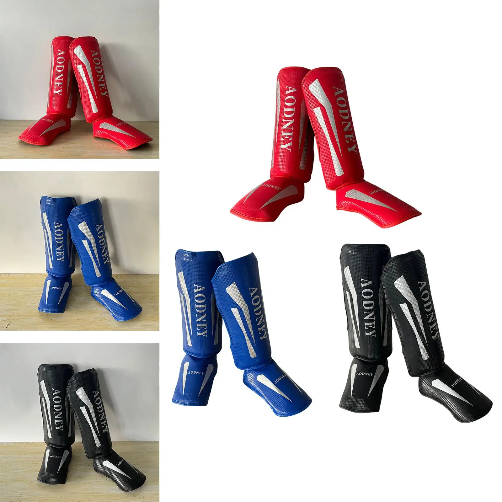 

Muay Thai Kickboxing Shin Guards Shin Instep Pads for Grappling Sanda Karate