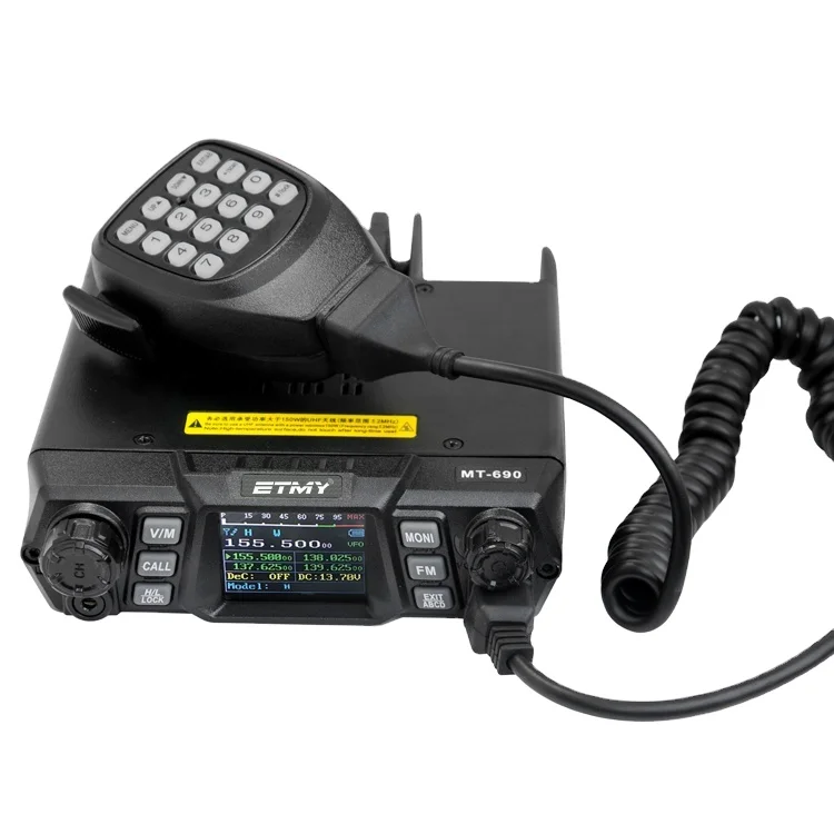 

ETMY MT-690 100W 256 channels vhf uhf radio walkie talkie with speaker microphone from ecom technologys