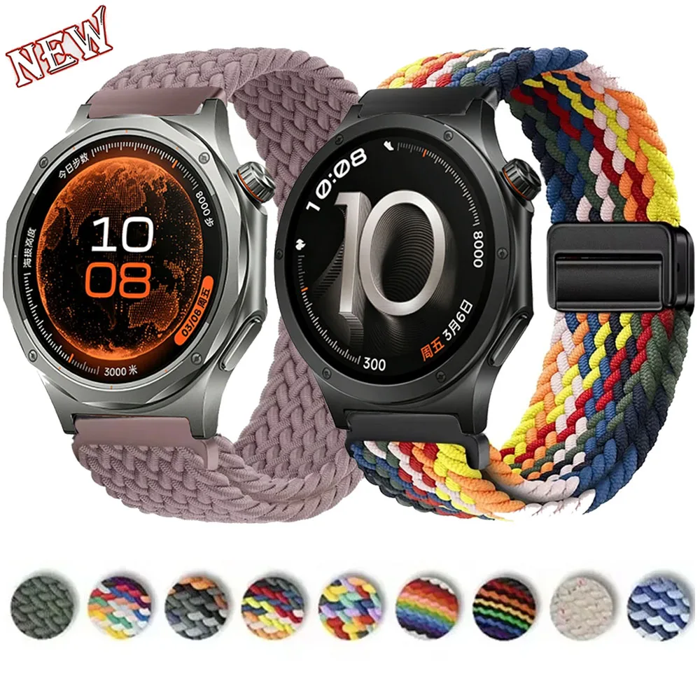 Bracelet magnétique en nylon de 20 mm 22 mm pour Oppo Watch X3/X2/S Oneplus Watch 4/Lite/3/2R, bracelet confortable pour Amazfit Active 3-2/Bip Max