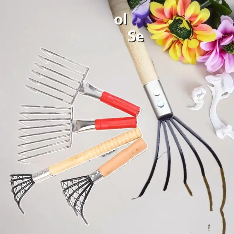 올인원 휴대용 해변 조개 갈퀴 도구, 해산물 조개 갈기 및 정원 농장 제초 및 파기에 이상적입니다.