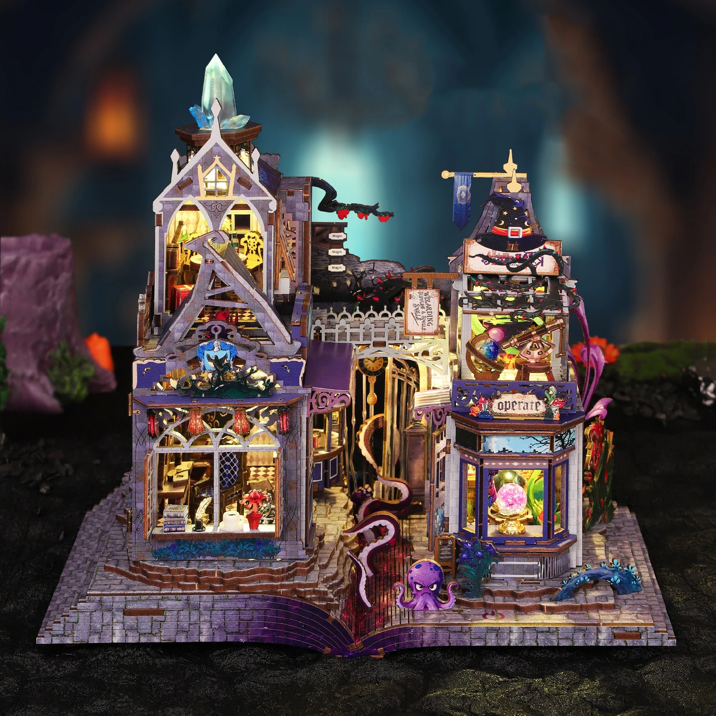 

Набор для самостоятельной сборки деревянной миниатюрной модели: Врата Тайного Царства, 3D-пазл, кукольный домик с мебелью и подсветкой, подарок на день рождения для друзей