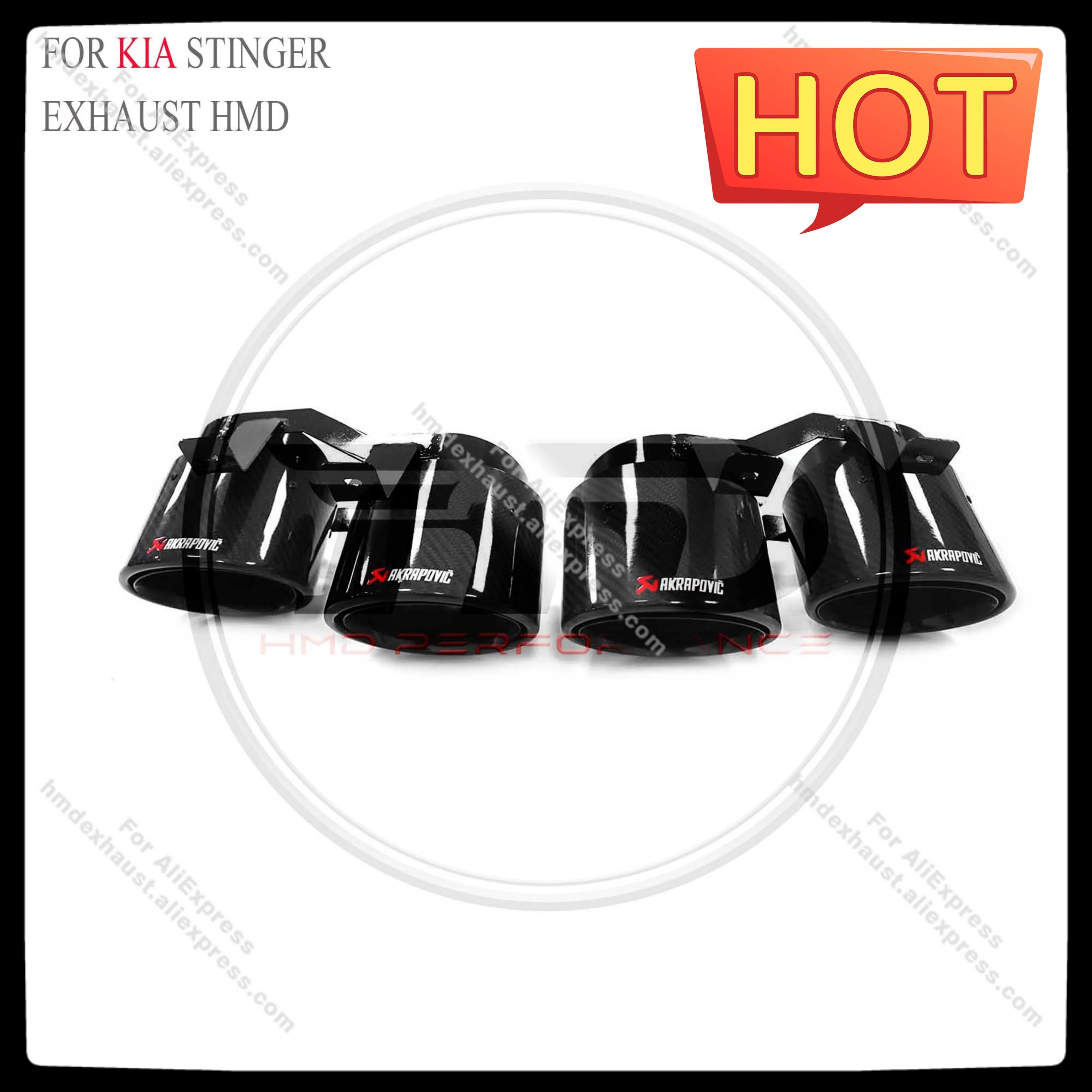 HMD’s exclusive customized fashionable carbon fiber tips for Kia Stinger 21+ exhaust tips